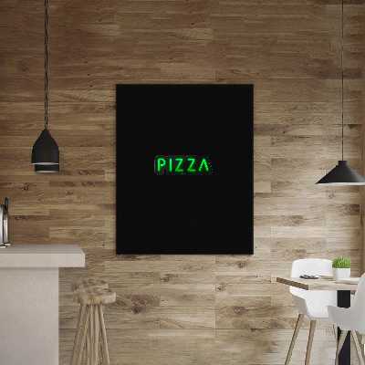 چراغ دیواری نئون دیزاین طرح Pizza-Text_GR