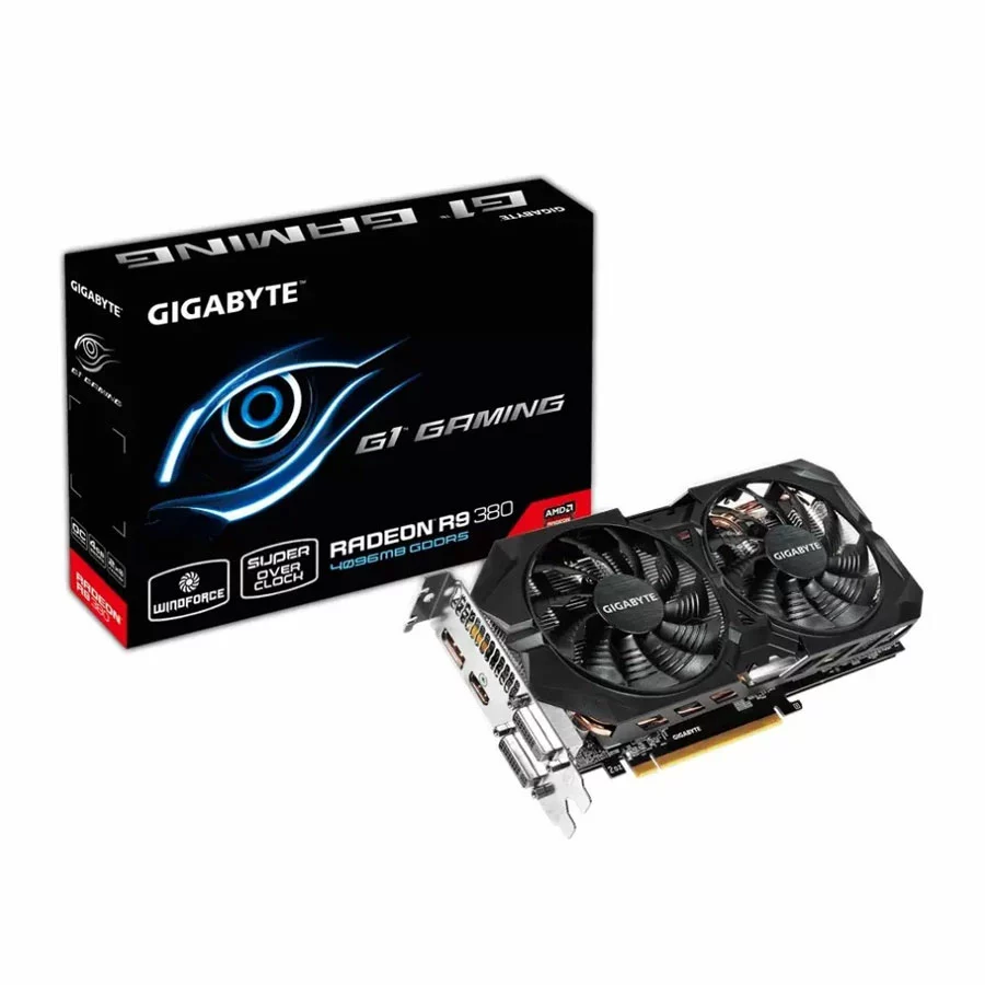 کارت گرافیک گیگابایت R9 380 G1 Gaming WF 2X OC 4GB GDDR5
