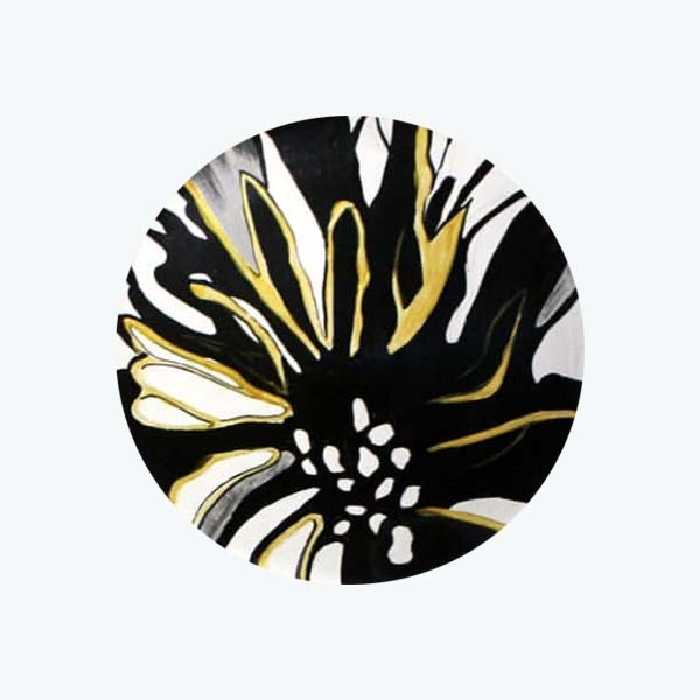 بشقاب دیوارکوب سفالی طرح کوبیسم مجموعه 3 عددی