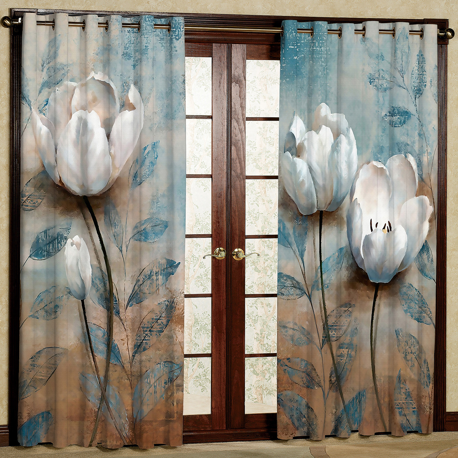  پرده مدل گل دار مخمل پانچی کد 4470 سایز 200x140 سانتی متر