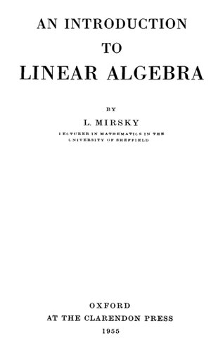 خرید و دانلود نسخه کامل کتاب An introduction to linear algebra