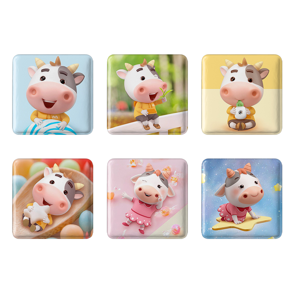 پیکسل خندالو مدل گاو کد 206B مجموعه 6 عددی