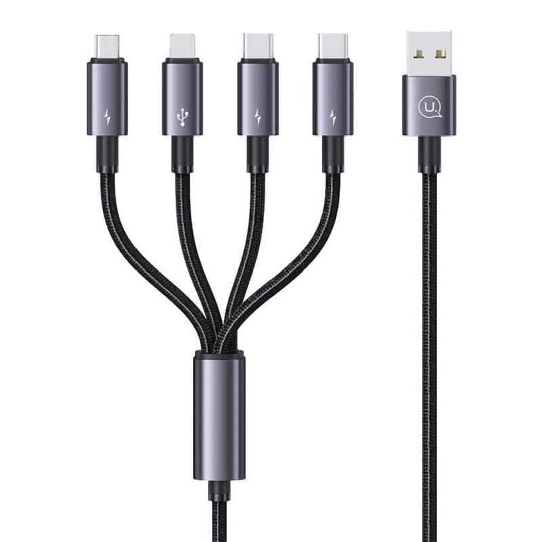 خرید و قیمت کابل USB Type-A به microUSB، لایتنیگ و USB Type-C یوسمز SJ739 طول 1٫2 متر