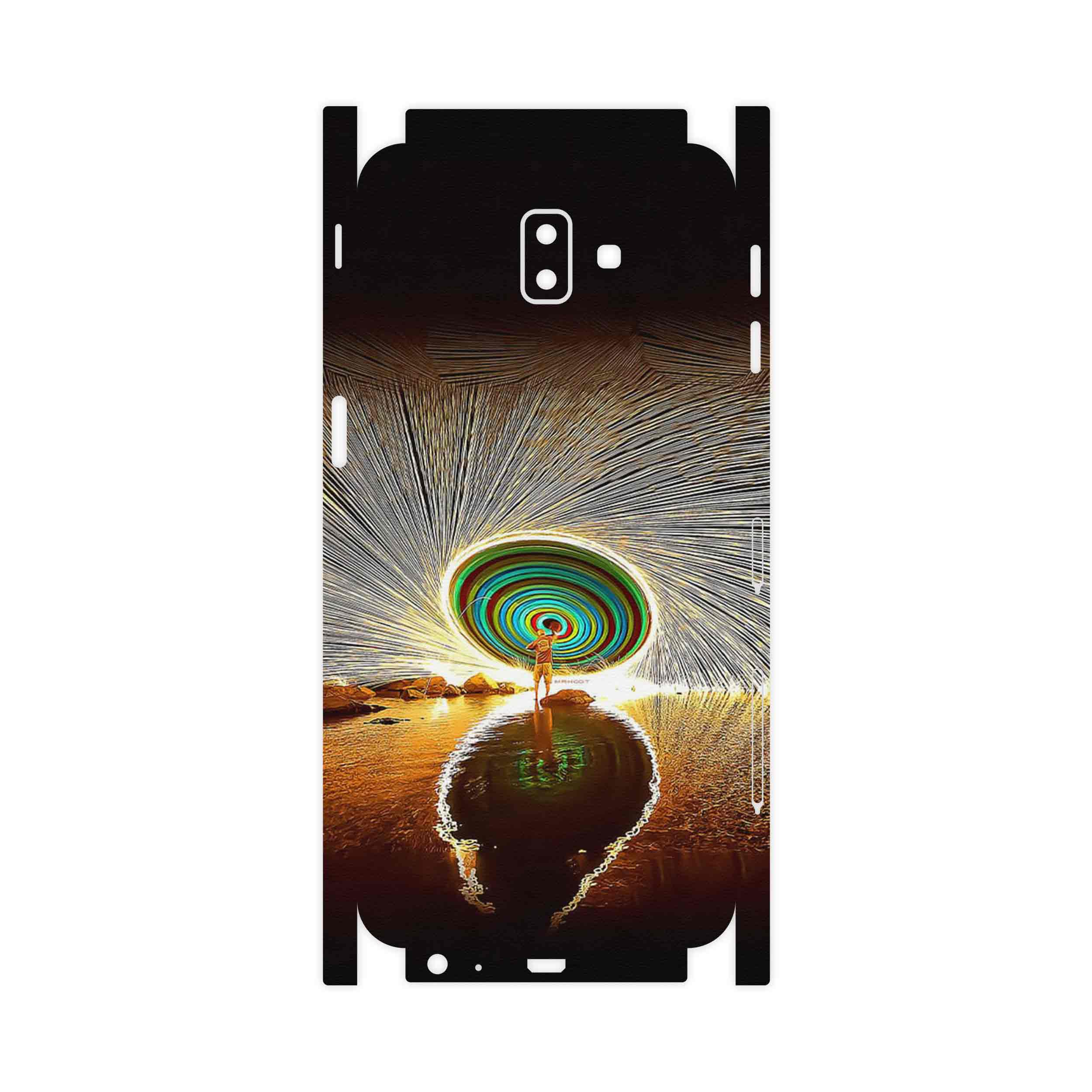 برچسب پوششی ماهوت مدل Night Light Fountain-FullSkin مناسب برای گوشی موبایل سامسونگ Galaxy J6 Plus