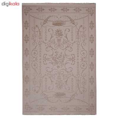 فرش ماشینی زمرد مشهد کد DI08 زمینه کرم