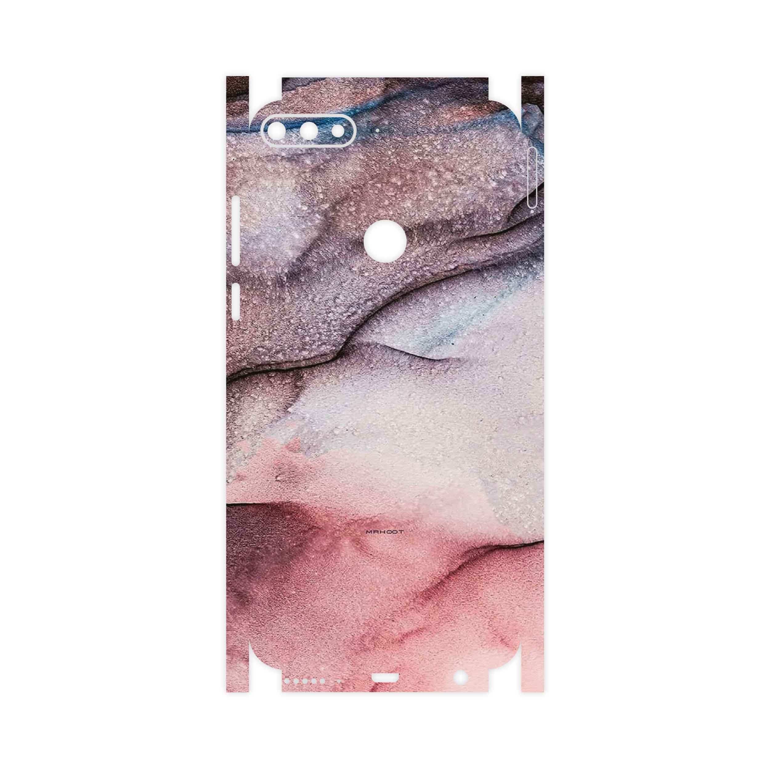 برچسب پوششی ماهوت مدل Smoky pink marble-FullSkin مناسب برای گوشی موبایل هوآوی Y7 Prime 2018