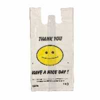 کیسه خرید مدل ضخیم دسته دار طرح لبخند C45 بسته 50 عددی