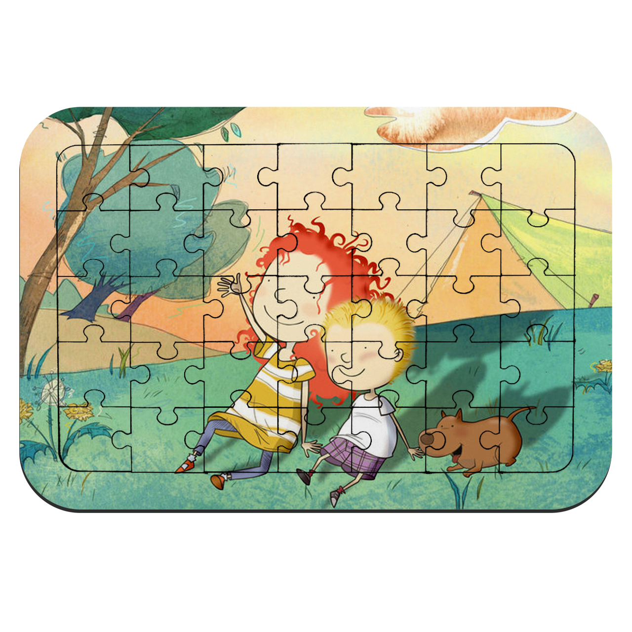 پازل 35 تکه طرح انیمیشن نیکا و داداشی مدل NI917