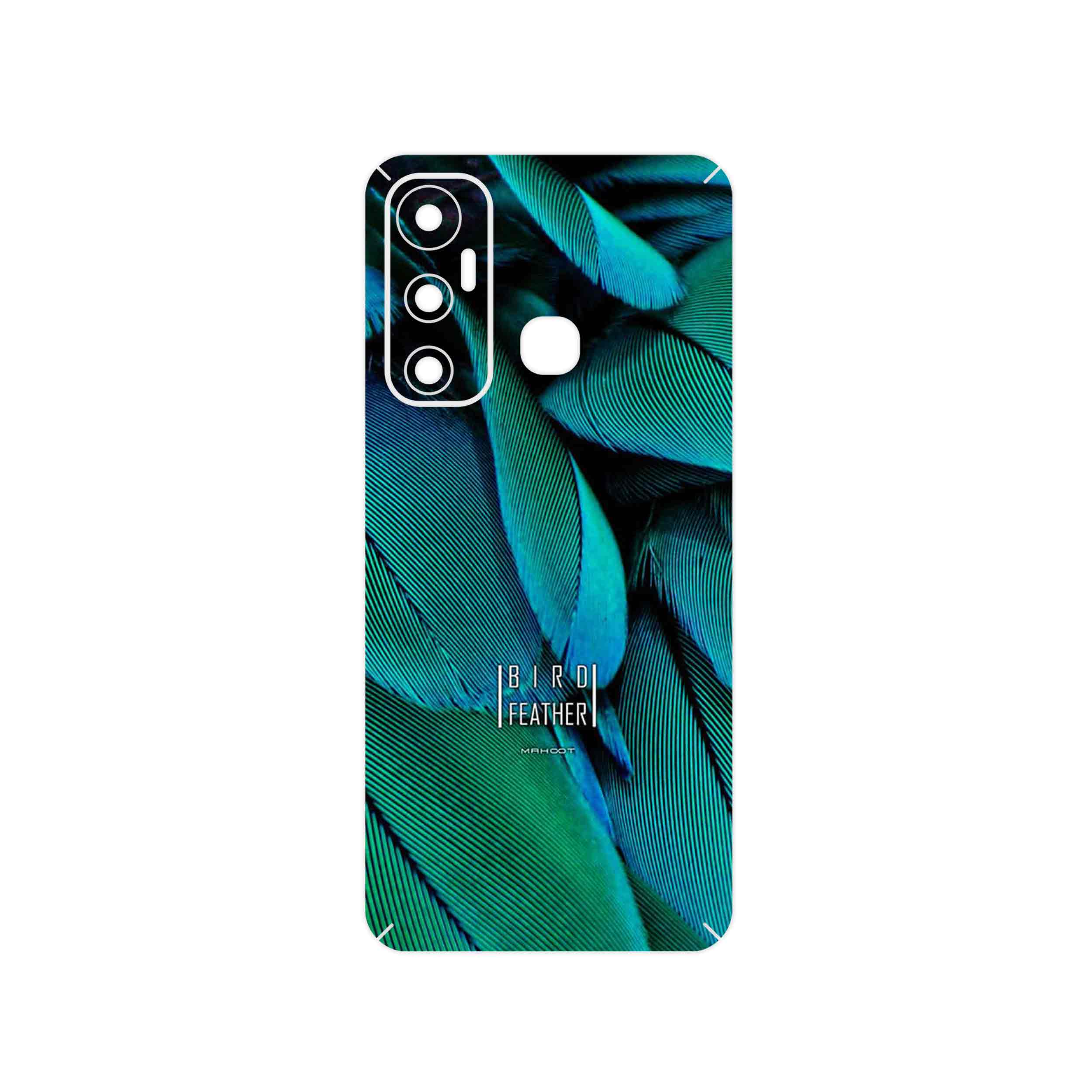 برچسب پوششی ماهوت مدل Green Feather مناسب برای گوشی موبایل اینفینیکس Hot 11