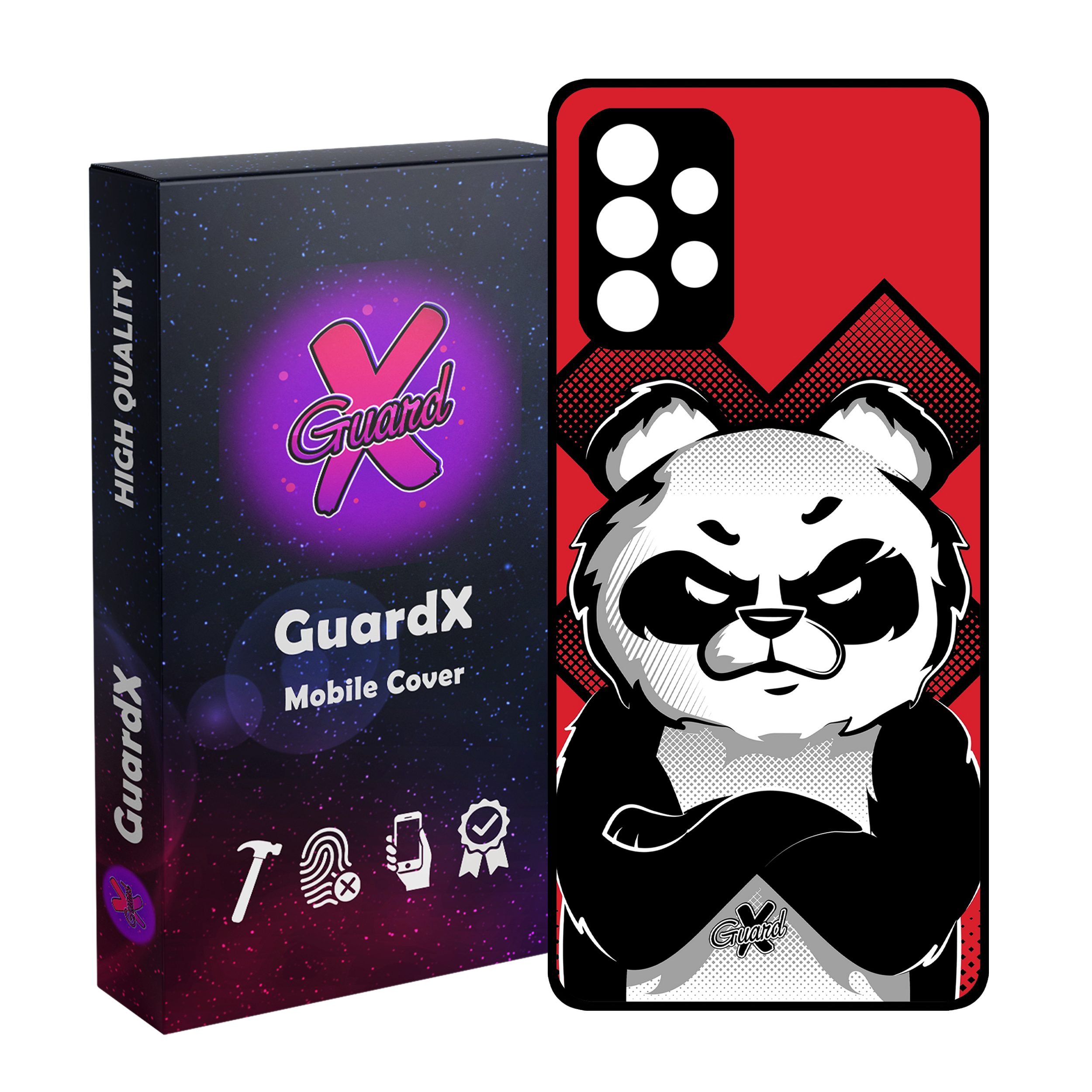 کاور گارد ایکس طرح Panda مدل Glass10301 مناسب برای گوشی موبایل سامسونگ Galaxy A72