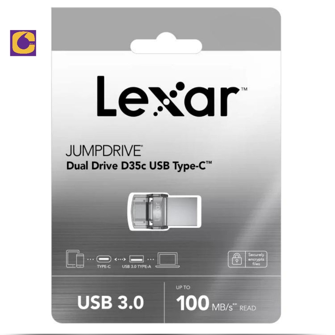 فلش مموری  لکسار   Lexar  مدل  D35C    گیگ 64    USB 3.0