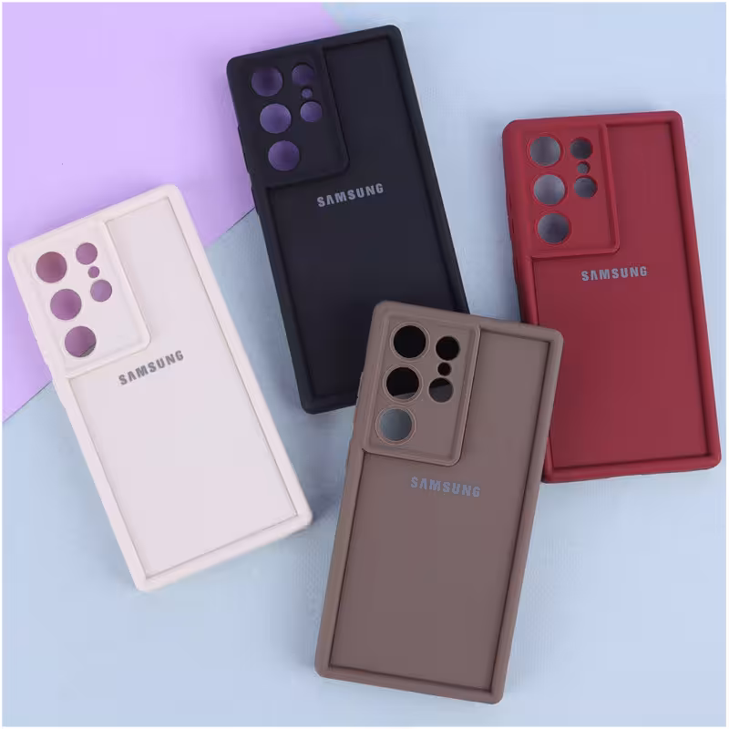 قاب سولید ساده رنگی محافظ لنزدار Samsung Galaxy S24 Ultra