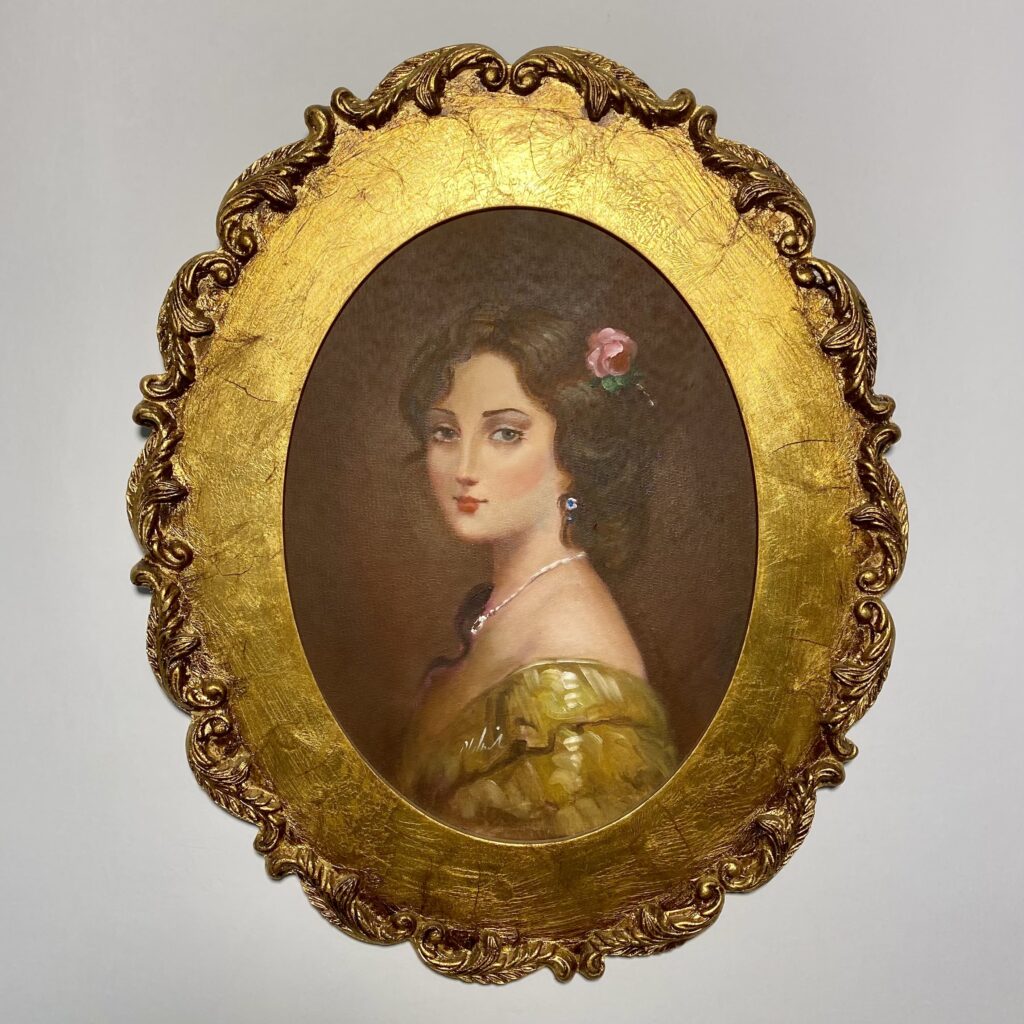 تابلو نقاشی کلاسیک پرتره زن