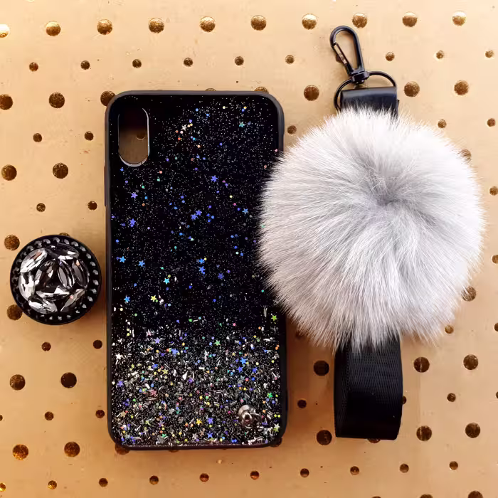 کاور مدل ستاره کد 01 مناسب برای گوشی موبایل اپل IPhone Xs Max به همراه بند و پایه نگهدارنده