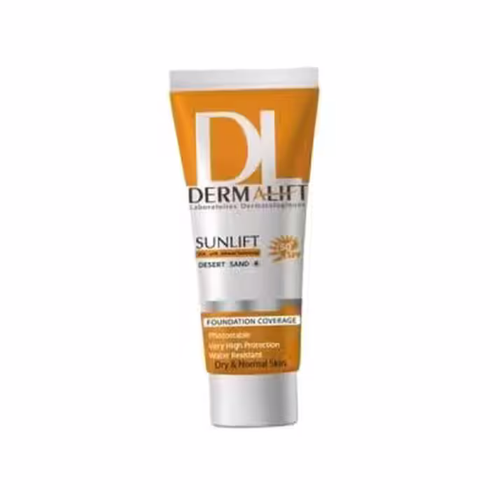 کرم ضد آفتاب SPF50 درمالیفت مناسب پوست های خشک و معمولی شماره 4 حجم 40 میلی لیتر - شن صحرایی