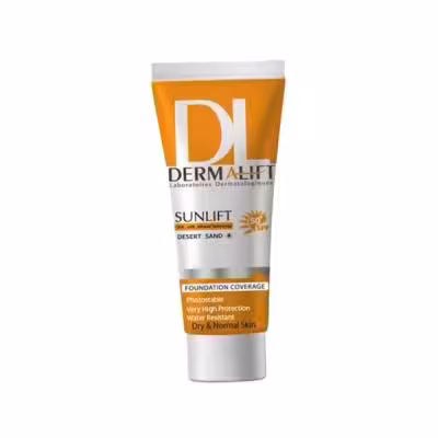 کرم ضد آفتاب SPF50 درمالیفت مناسب پوست های خشک و معمولی شماره 4 حجم 40 میلی لیتر - شن صحرایی
