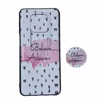 کاور طرح دخترانه کد 971 مناسب برای گوشی موبایل شیائومی Redmi Note 9s / 9 Pro به همراه پاپ سوکت