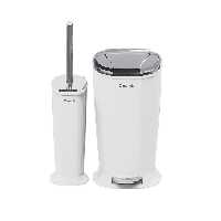 برس توالت و سطل زباله ایمن آب مدل ونیز درب کروم