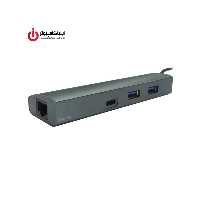 هاب USB3.1 Type-C سه پورت و کارت شبکه اکسترنال فرانت مدل FN-UCE200