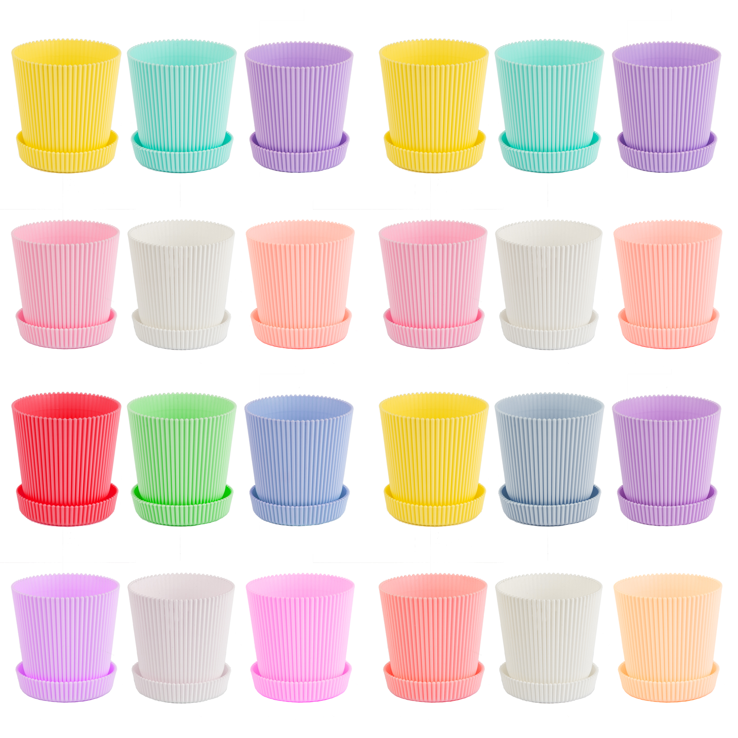 گلدان آیماپلاست مدل پلاستیکی کد 19 مجموعه 24 عددی