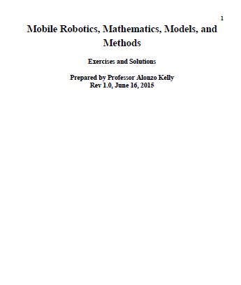 خرید و دانلود نسخه کامل کتاب [Exercises and Solutions] Mobile Robotics, Mathematics, Models, and Methods - Pdf