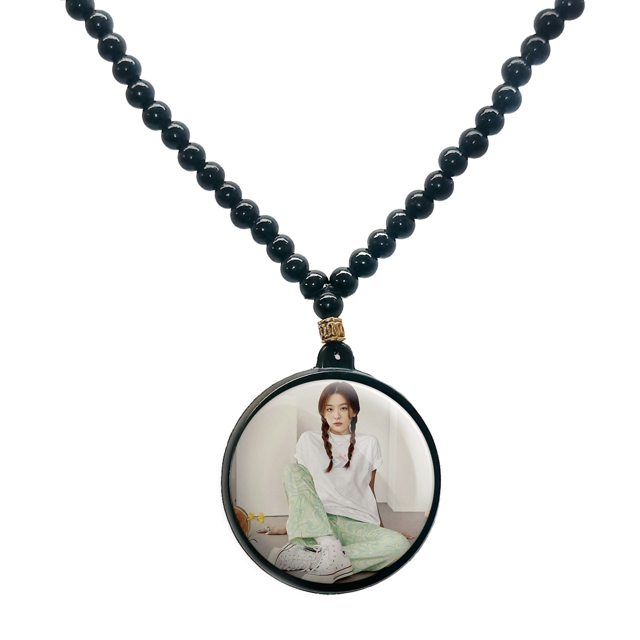 گردنبند پرمانه طرح red velvet کد pmd.12389 مدل دو طرفه