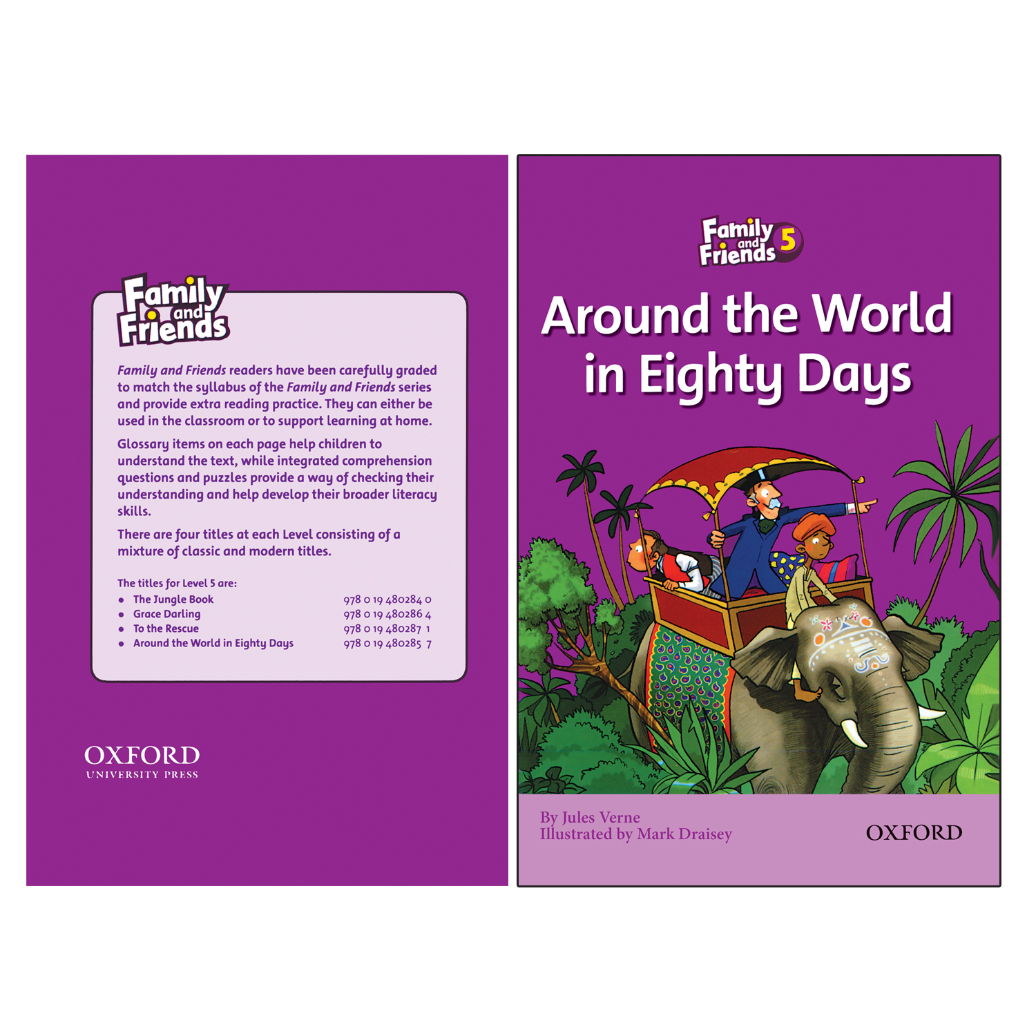 کتاب Around the World in Eighty Days اثر Jules Verne انتشارات Oxford 
