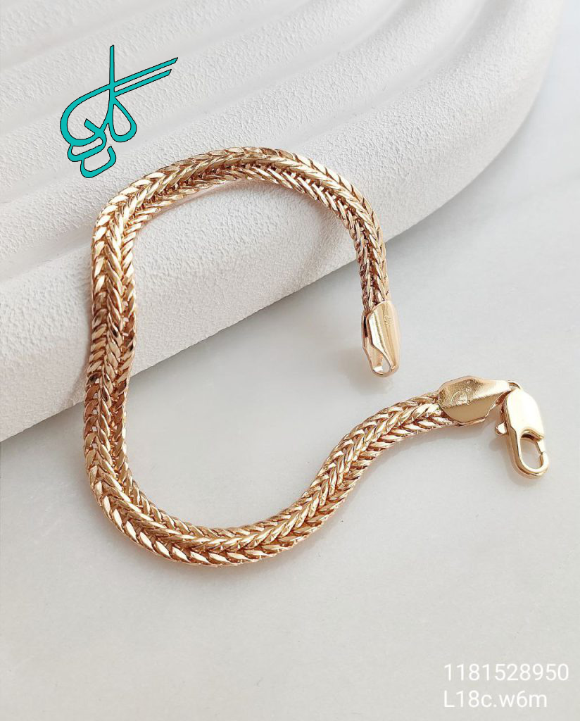 خرید دستبند زنانه مارک ژوپینگ طلایی رنگ ثابت آبکاری طلا ضدحساسیت کیفیت عالی کد 1216332 - ردگل
