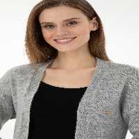ژاکت زنانه خاکی ملانژ یو اس پولو - فروشگاه لباس شهرمون