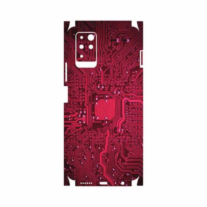 برچسب پوششی ماهوت مدل Red-Printed-Circuit-Board-FullSkin مناسب برای گوشی موبایل اینفینیکس Note 10