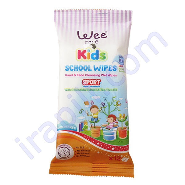دستمال مرطوب دست و صورت اسپورت وی کر بسته 12 عددی