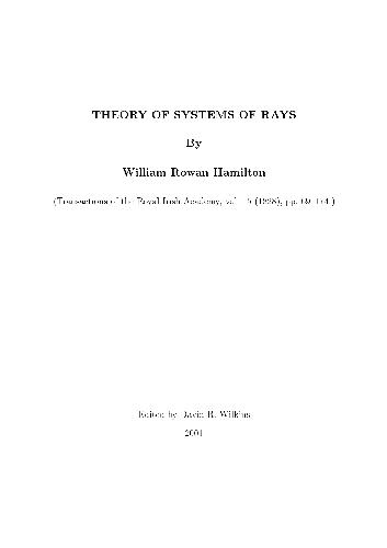 خرید و دانلود نسخه کامل کتاب Theory of Systems of Rays
