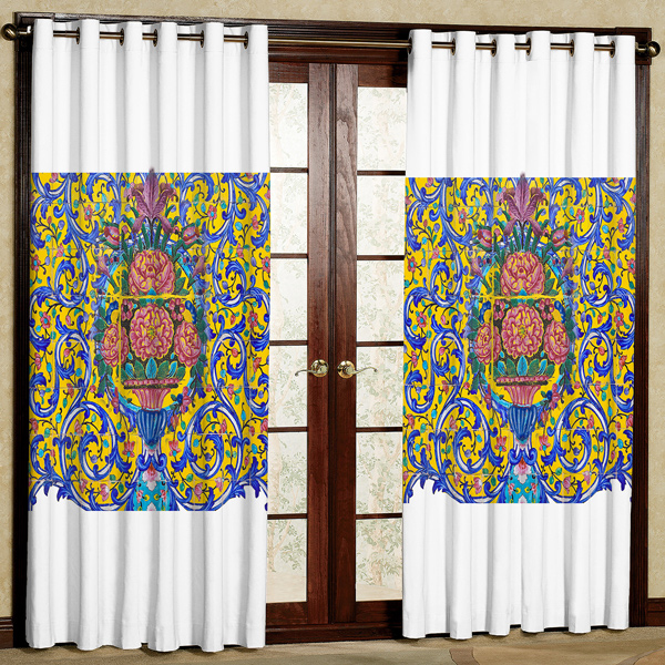 پرده مدل چاپی هازان پانچی کد468 سایز 200x140 سانتی متر