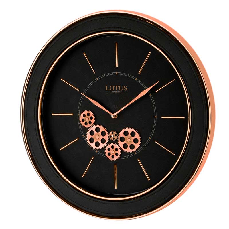 ساعت دیواری چرخ دنده ای لوتوس مدل TOPSFIELD کد GC-300301 رنگ ROSEGOLD