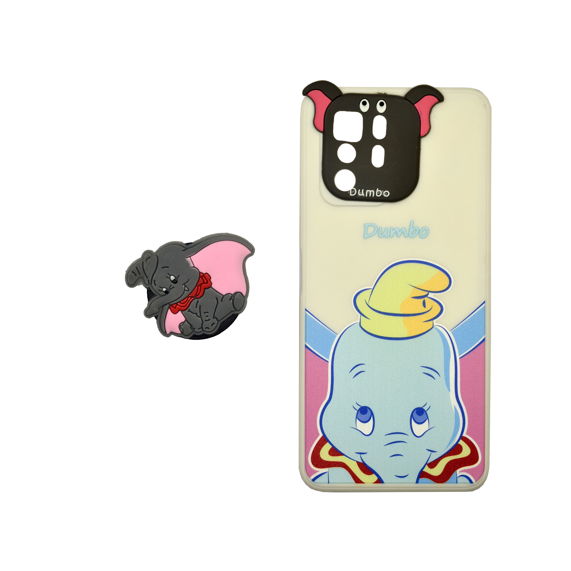 کاور طرح عروسکی مدل Dumbo مناسب برای گوشی موبایل شیائومی Poco X3 GT به همراه پاپ سوکت