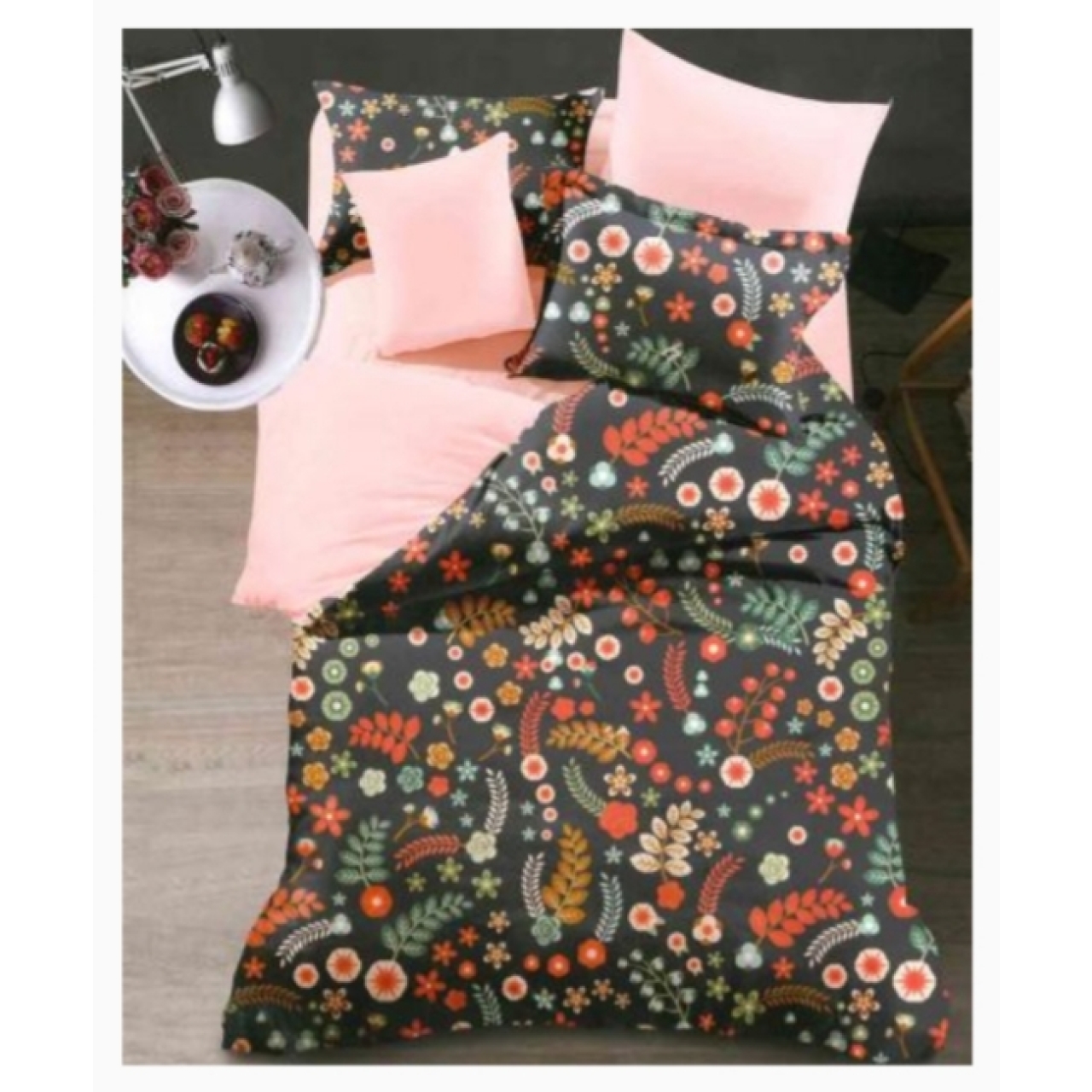 ست لحاف تکنفره 4 تکه سه بعدی کاوردار king size طرح Zak