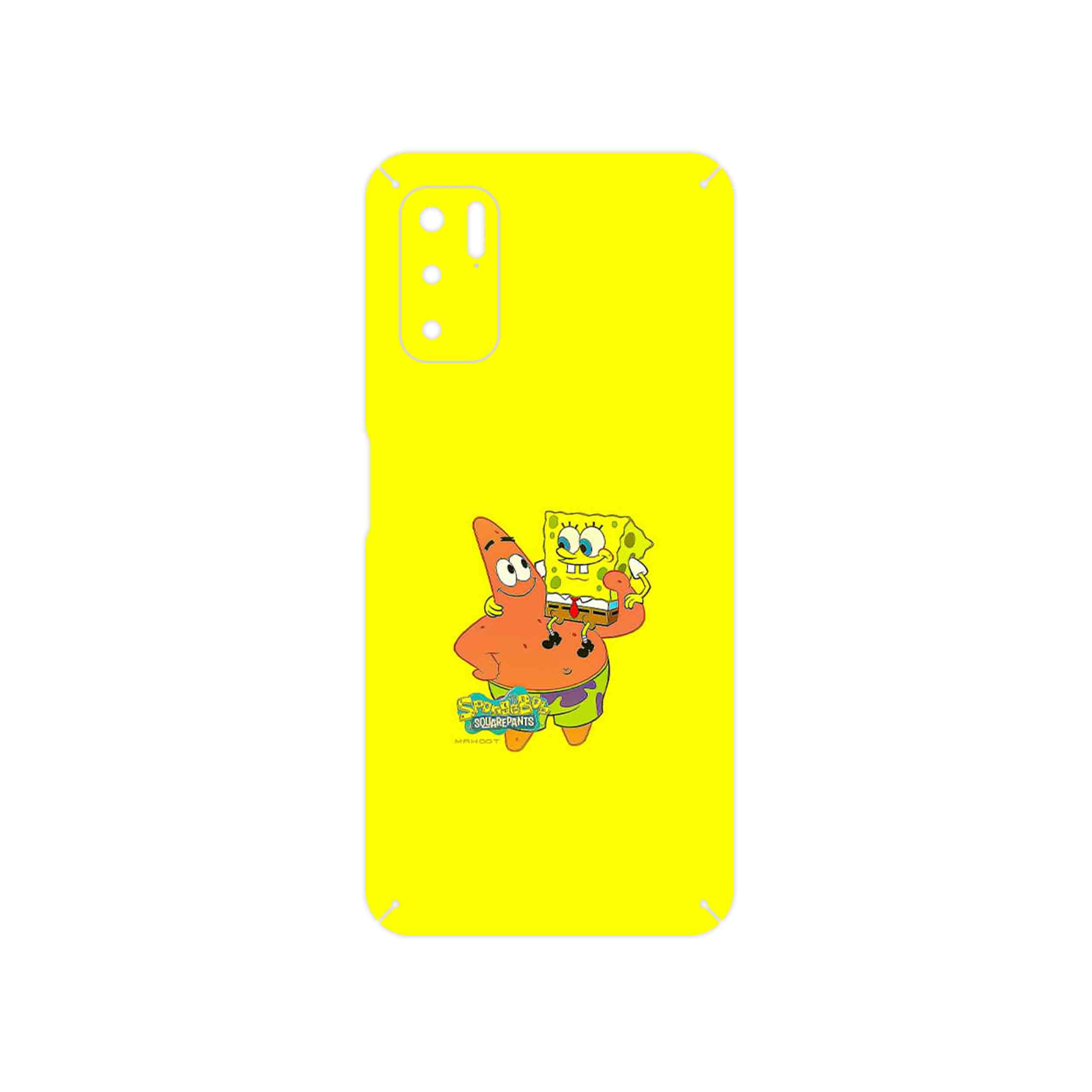برچسب پوششی ماهوت مدل SpongeBob SquarePants مناسب برای گوشی موبایل شیائومی Redmi Note 10 5G