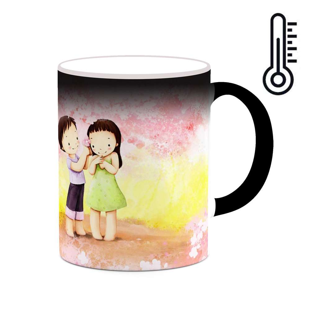 ماگ حرارتی کاکتی طرح عاشقانه مدل mgh20814