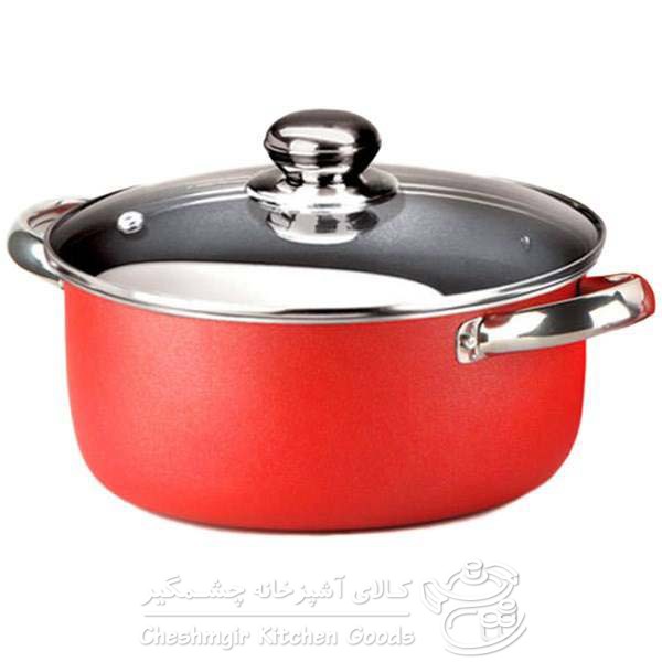 قابلمه زرساب با در شیشه‌ای مدل OR-428-G سایز 28