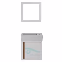 روشویی کابینتی تجسم مدل آندره سفید - آینه و روشویی تجسم