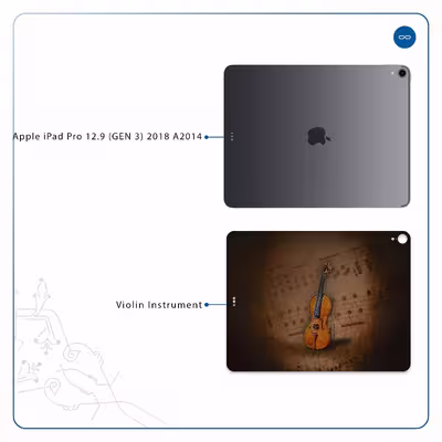 برچسب پوششی ماهوت مدل Violin-Instrument مناسب برای تبلت اپل iPad Pro 12.9 (GEN 3) 2018 A2014