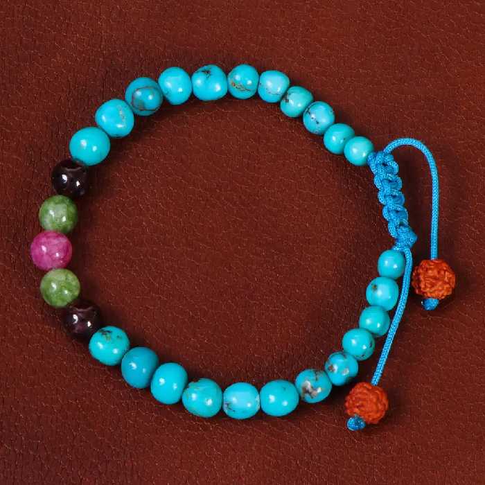 دستبند هفت چاکرا اسپرت کد 26957 - جواهری مشاهیر