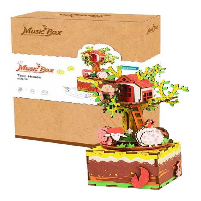 جعبه موسیقی چوپان و گوسفندانtree house robotime