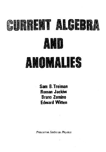 خرید و دانلود نسخه کامل کتاب Current algebras and anomalies