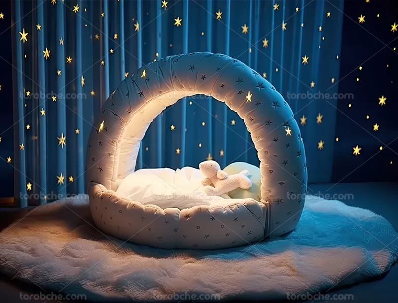 بک دراپ نوزاد با ستاره | گرافیک با طعم تربچه