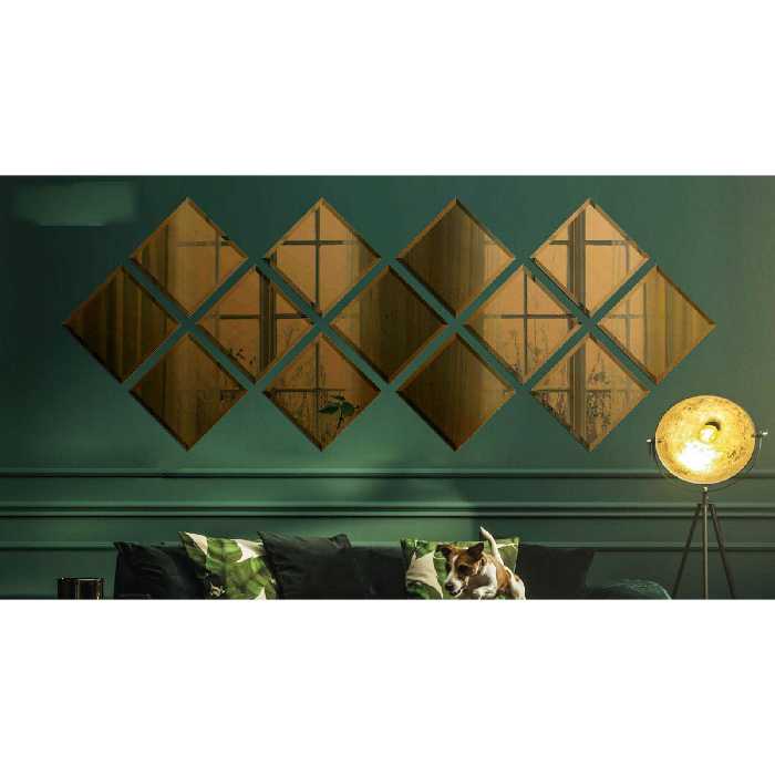 آینه مدل مربع لوزی طرح we1212