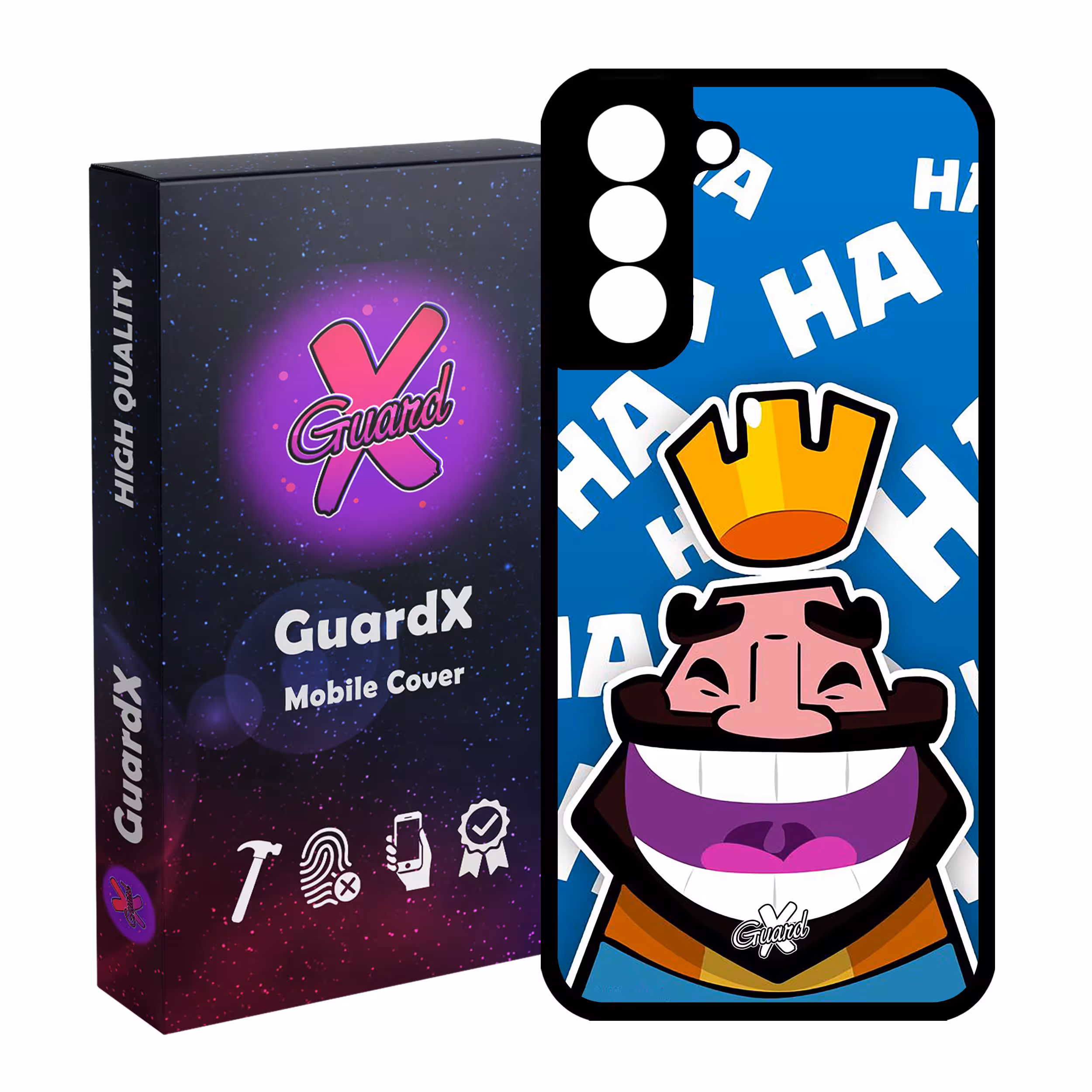 کاور گارد ایکس طرح Clash Royale مدل Glass10036 مناسب برای گوشی موبایل سامسونگ Galaxy S21 FE