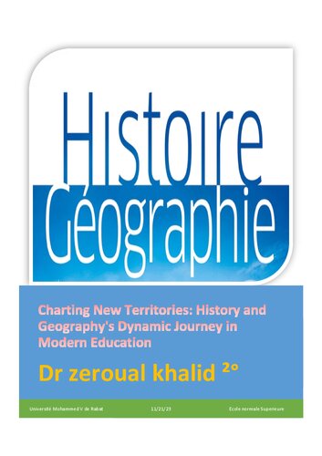 خرید و دانلود نسخه کامل کتاب Charting New Territories History and Geography's Dynamic Journey in Modern Education