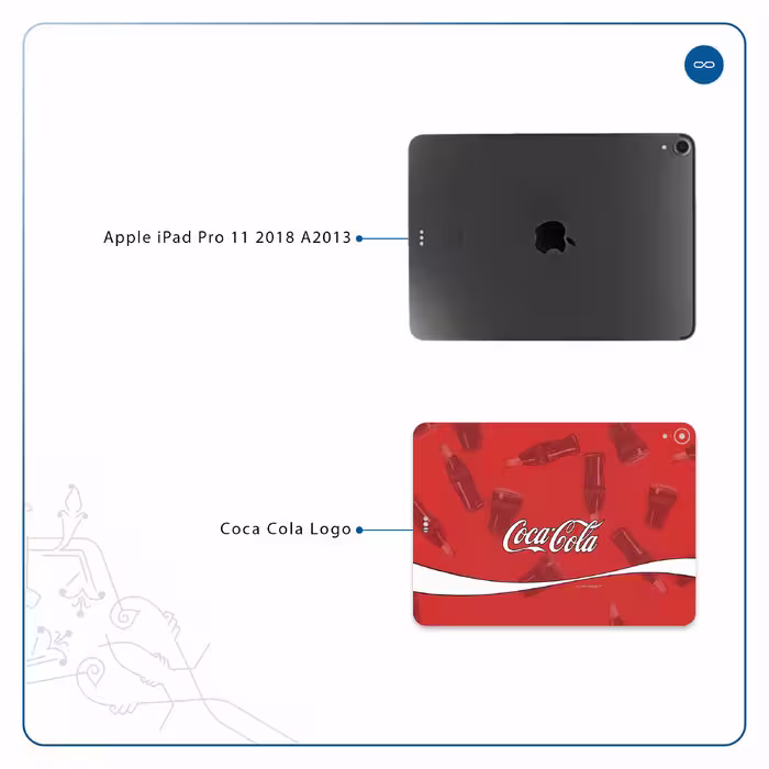 برچسب پوششی ماهوت مدل Coca-Cola-Logo مناسب برای تبلت اپل iPad Pro 11 2018 A2013