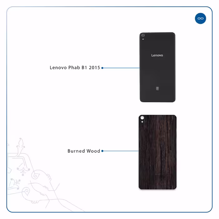 برچسب پوششی ماهوت مدل Burned Wood مناسب برای تبلت لنوو Phab B1 2015